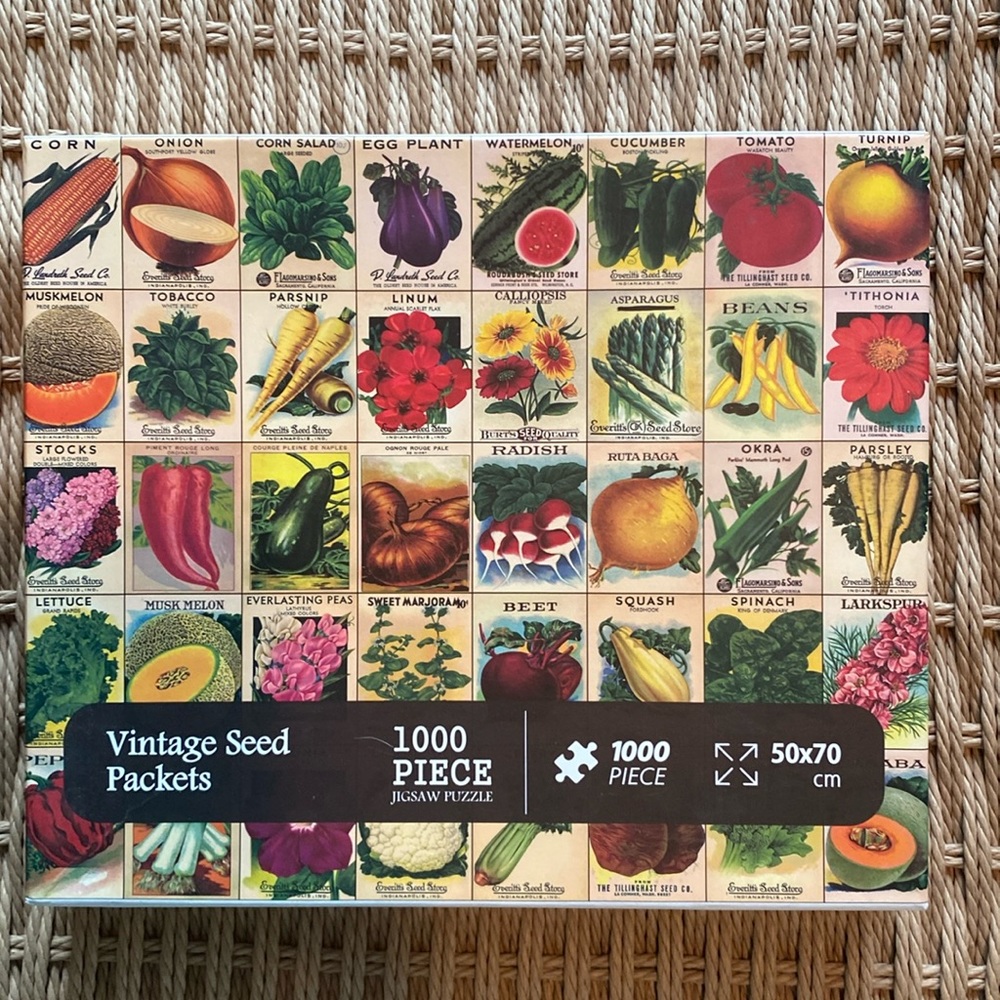 Vintage Seed Packets Jigsaw Puzzle 1000 Piece 50x70cm (Complete)